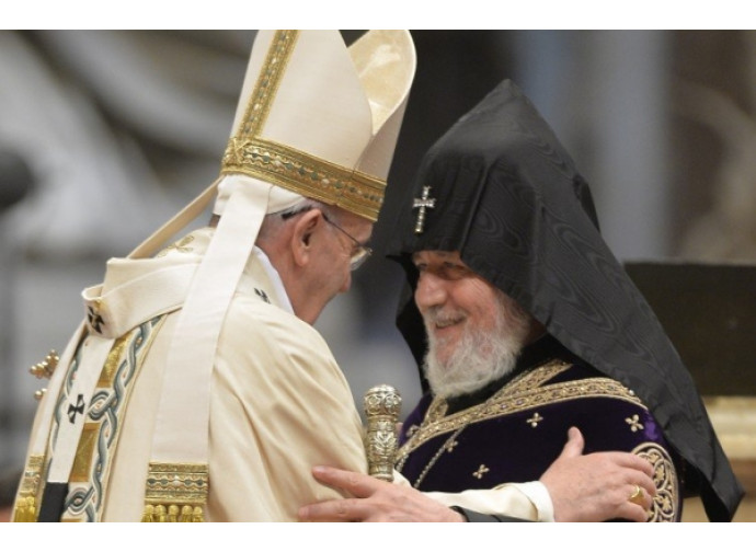 Il Papa con il patriarca armeno Karekin Il Papa con il patriarca armeno Karekin