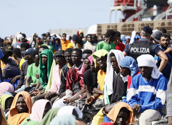 Foto Cecilia Fabiano /LaPresse 15 – 9— 2023—Lampedusa