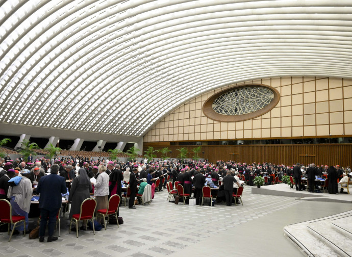 Foto Vatican Media/LaPresse 26-10-2024 Citta' del Vaticano, Vaticano Papa Francesco al Sinodo dei Vescovi