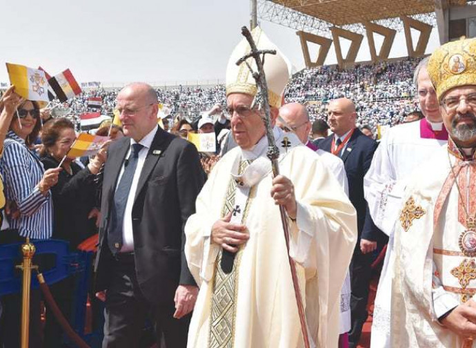 Sidrak durante la visita di Papa Francesco in Egitto