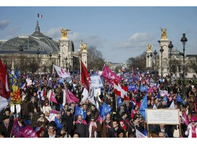 Manif pour Tous a Parigi