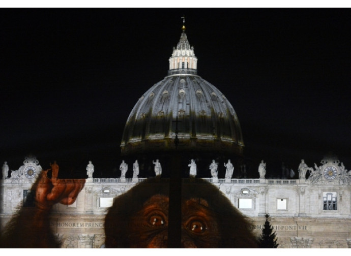 Lo show ambientalista proiettato in Vaticano Lo show ambientalista proiettato in Vaticano