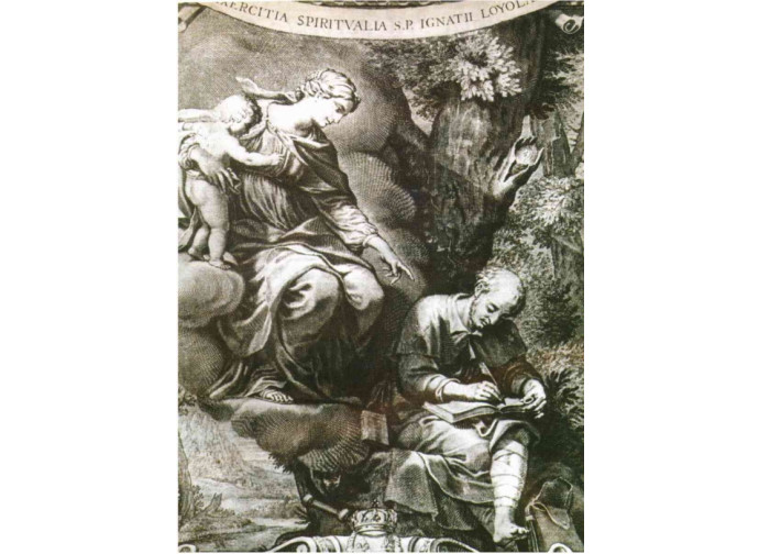S. Ignazio riceve gli esercizi dalla Madonna S. Ignazio riceve gli esercizi dalla Madonna