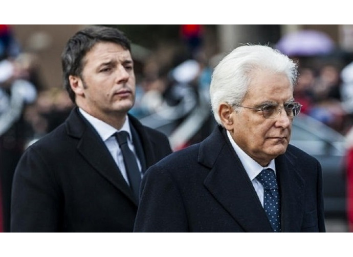 Matteo Renzi e Sergio Mattarella Matteo Renzi e Sergio Mattarella