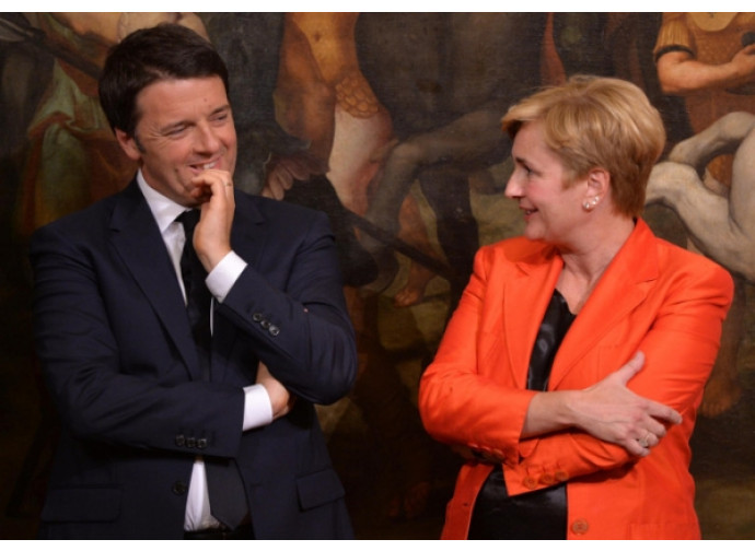 Matteo Renzi e Federica Guidi Matteo Renzi e Federica Guidi