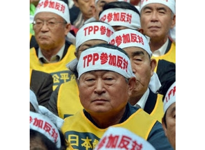 Protesta contro il Tpp in Giappone Protesta contro il Tpp in Giappone