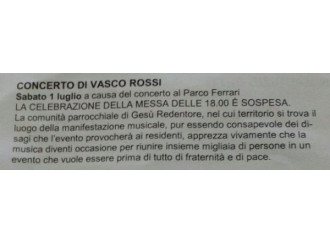 Arriva Vasco e il parroco cancella la messa