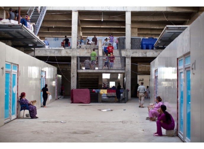 Erbil, rifugiati cristiani nell'Ankawa Mall Erbil, rifugiati cristiani nell'Ankawa Mall