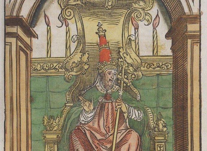Ulrich di Richenthal, miniatura dell'antipapa Giovanni XXIII Ulrich di Richenthal, miniatura dell'antipapa Giovanni XXIII
