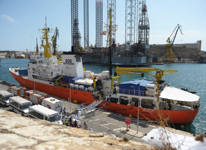 L'aquarius 2 ormeggiata a Malta