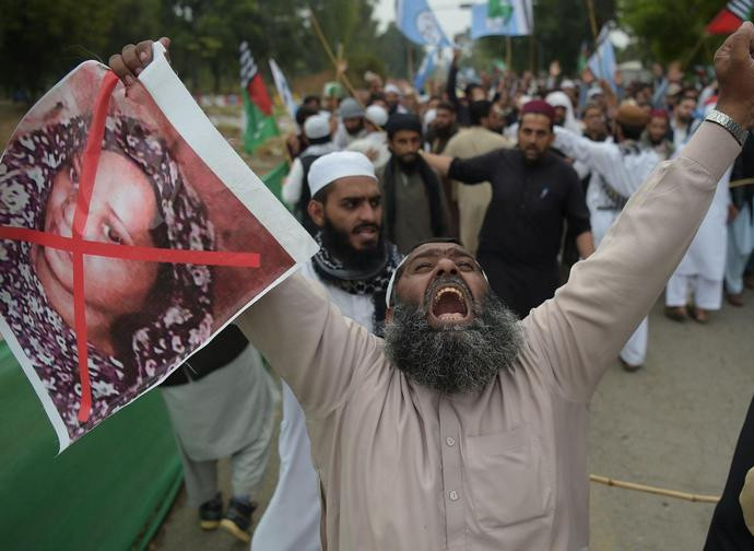 Proteste contro l'assoluzione di Asia Bibi