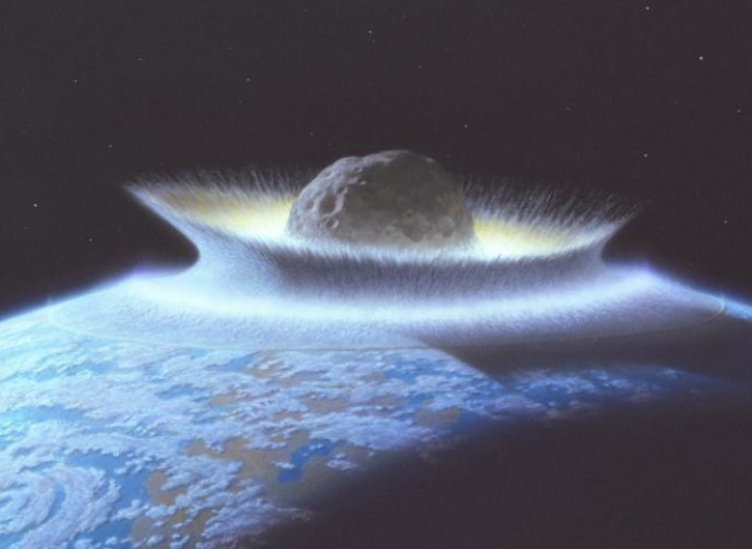 Impatto di un asteroide (rendering) Impatto di un asteroide (rendering)