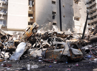 Beirut dopo un bombardamento israeliano (foto di Elisa Gestri)