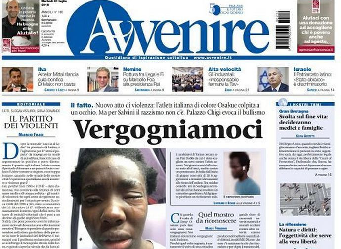 Avvenire del 31 luglio Avvenire del 31 luglio