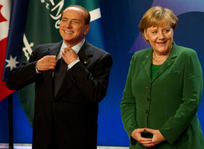 Altri tempi: Berlusconi e la Merkel Altri tempi: Berlusconi e la Merkel