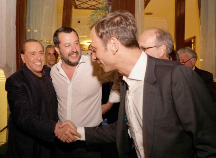 Berlusconi, Salvini e Fedriga Berlusconi, Salvini e Fedriga