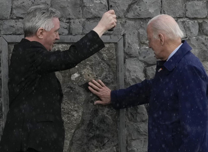 Richard Gibbons e Joe Biden al santuario di Knock