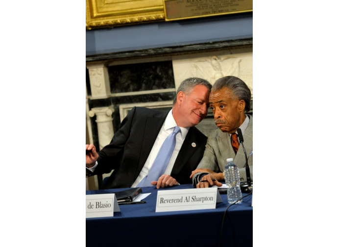 Bill de Blasio e Al Sharpton