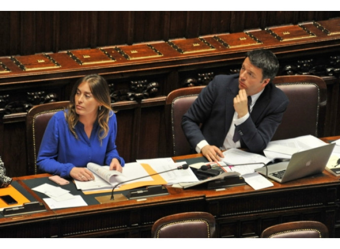 Maria Elena Boschi e Matteo Renzi Maria Elena Boschi e Matteo Renzi