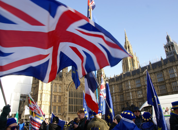 Brexit, manifestazione a Westminster Brexit, manifestazione a Westminster