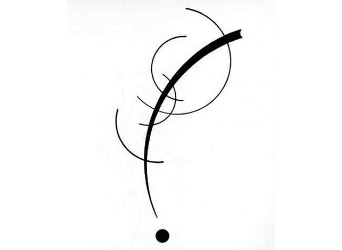 V. Kandinsky: Linea curva libera verso il punto V. Kandinsky: Linea curva libera verso il punto
