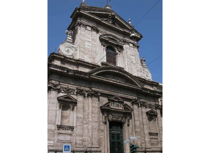 La facciata della chiesa di Santa Maria della Vittoria a Roma