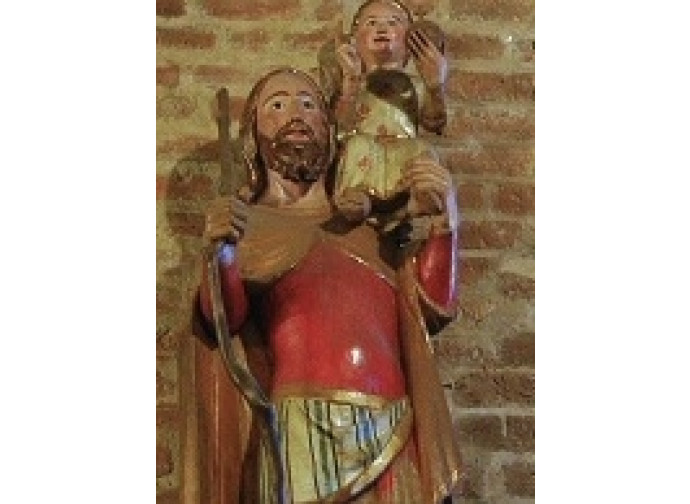 La statua di San Cristoforo La statua di San Cristoforo