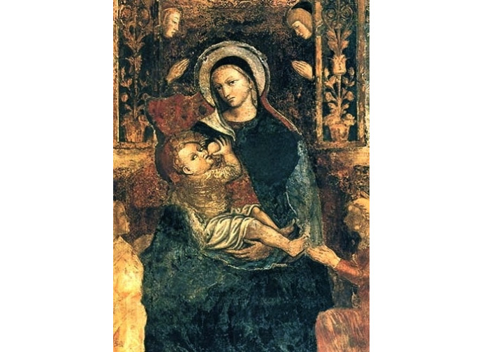 L'immagine di Maria che allatta il Bambino nella chiesa di Santa Maria della Steccata a Parma L'immagine di Maria che allatta il Bambino nella chiesa di Santa Maria della Steccata a Parma