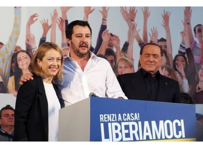 Meloni, Salvini e Berlusconi