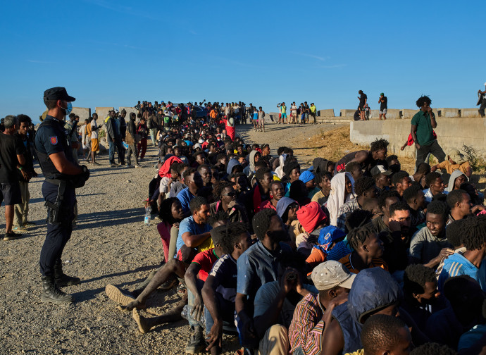 Immigrati illegali rimasti a Ceuta (AP)