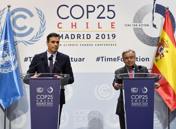 COP25, Sanchez (Spagna) introduce i lavori con Guterres (Onu)