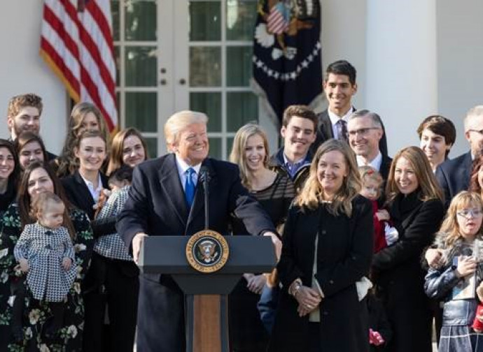 Donald Trump, dalla Casa Bianca, nel suo messaggio alla March for Life 2018 Donald Trump, dalla Casa Bianca, nel suo messaggio alla March for Life 2018