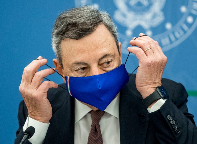 Il presidente del Consiglio Draghi