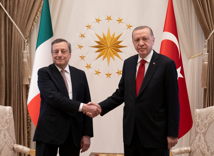 Draghi e Erdogan al vertice italo-turco