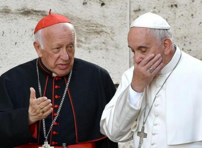 Il cardinale Ezzati con papa Francesco