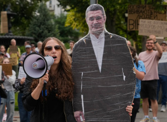 Manifestazione pro Mykhailo Fedorov (AP)