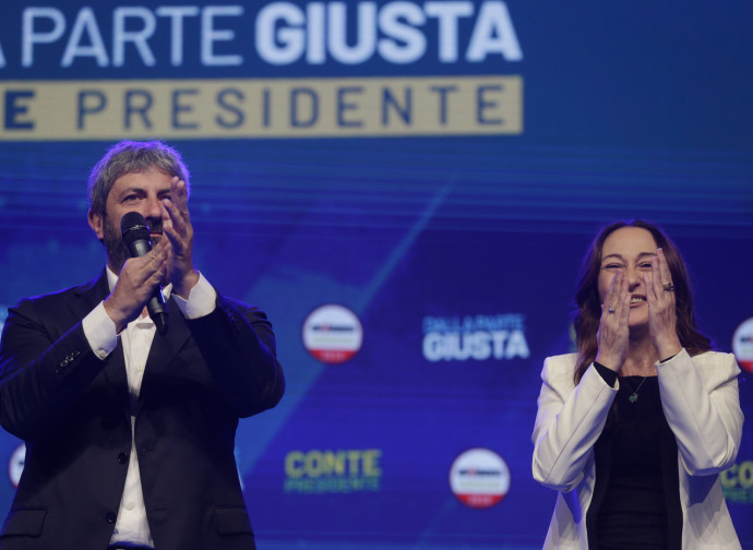 Roberto Fico e Paola Taverna Roberto Fico e Paola Taverna