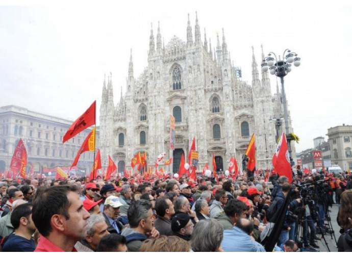 Manifestazione della Fiom a Milano Manifestazione della Fiom a Milano