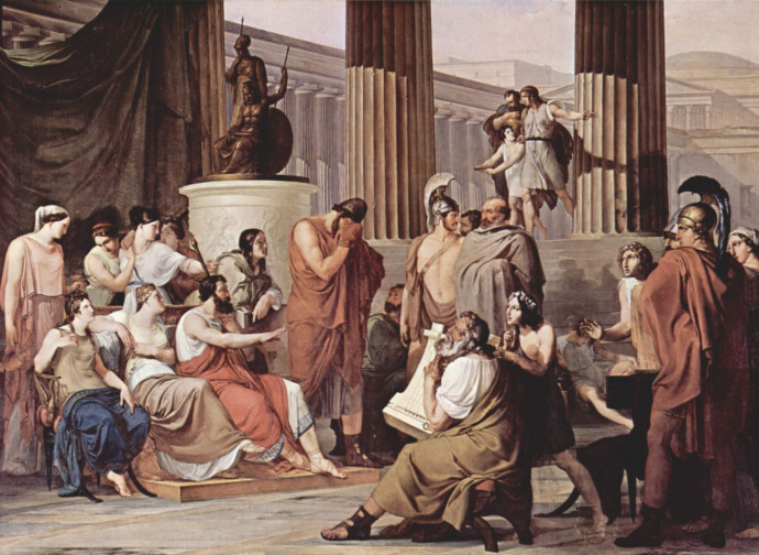 Odisseo nella casa di Alcinoo, di Francesco Hayez (1813; Napoli, Galleria di Capodimonte; CC)