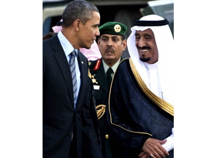 Barak Obama e il monarca saudita Salman bin Abdelaziz Barak Obama e il monarca saudita Salman bin Abdelaziz