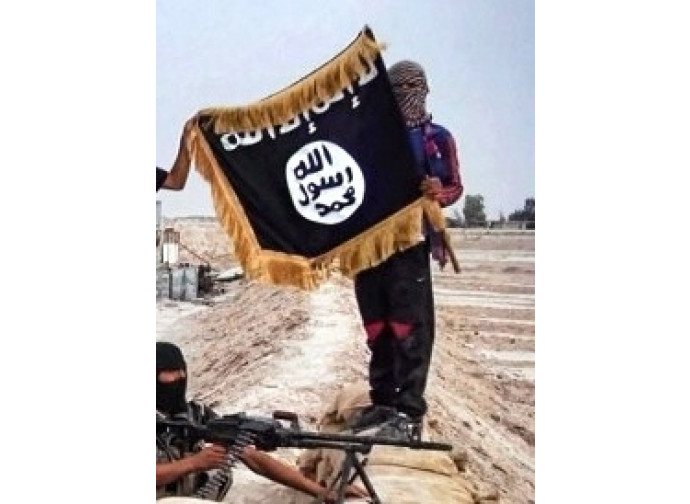 La bandiera nera dell'Isis La bandiera nera dell'Isis
