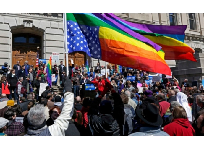 Manifestazione gay negli Usa