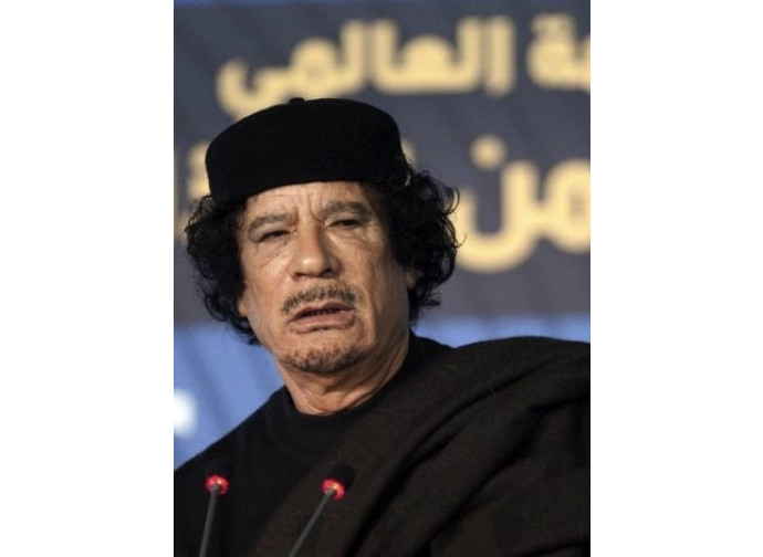 Il colonnello Muhammar Gheddafi