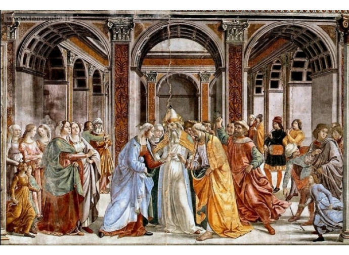 Sposalizio della Vergine - Ghirlandaio 2 Sposalizio della Vergine - Ghirlandaio 2