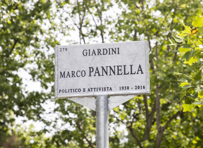 I giardini dedicati a Marco Pannella a Milano (La Presse)