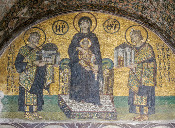 Istanbul, Hagia Sofia (mosaico all'ingresso occidentale) Istanbul, Hagia Sofia (mosaico all'ingresso occidentale)