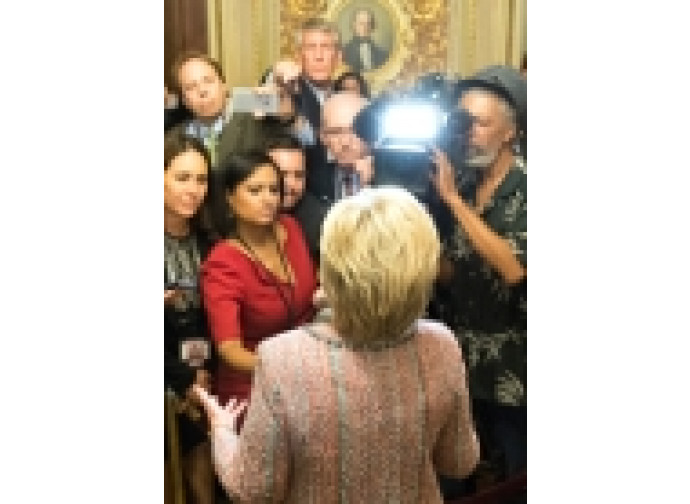 Hillary Clinton in conferenza stampa Hillary Clinton in conferenza stampa