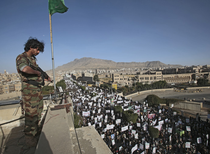 Sanaa (Yemen), manifestazione degli Houthi Sanaa (Yemen), manifestazione degli Houthi