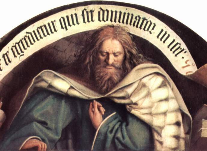 Hubert Von Eyck, particolare del profeta Michea