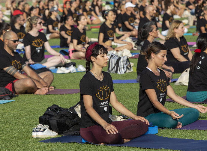 Giornata dello yoga, 2021, Milano (ImagoEconomica)